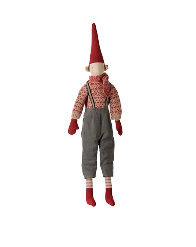 Maileg - Pixy Wichtel Gr. 4 Junge - Gestrickter Pullover Und Schal